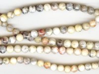 16 inch strand of 6mm Round Crazy Lace Agate